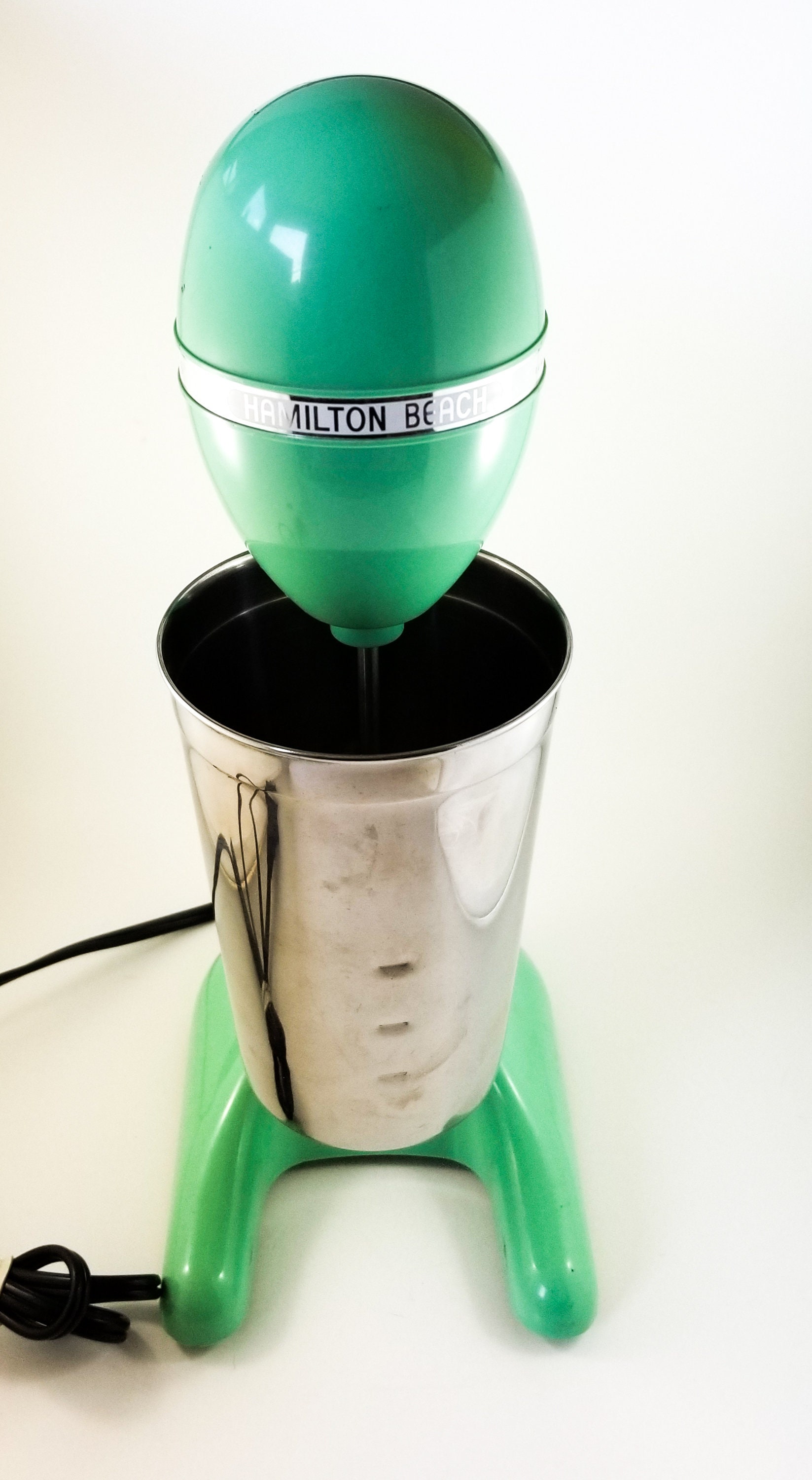 Hamilton Beach Turquoise Milkshake Drink Master or Mixer with Stainless  Steel Cup, Mint Aqua 2 speeds