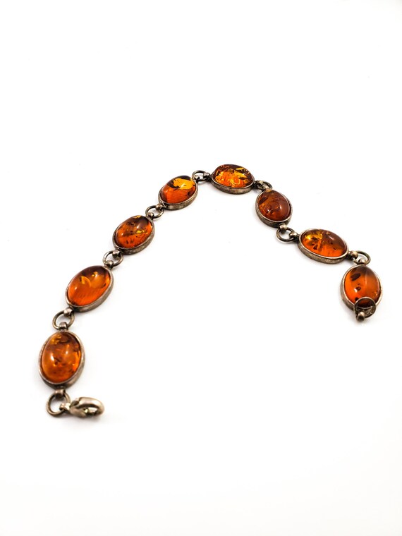 Stunning Baltic Amber and Sterling Silver Bracelet - image 6