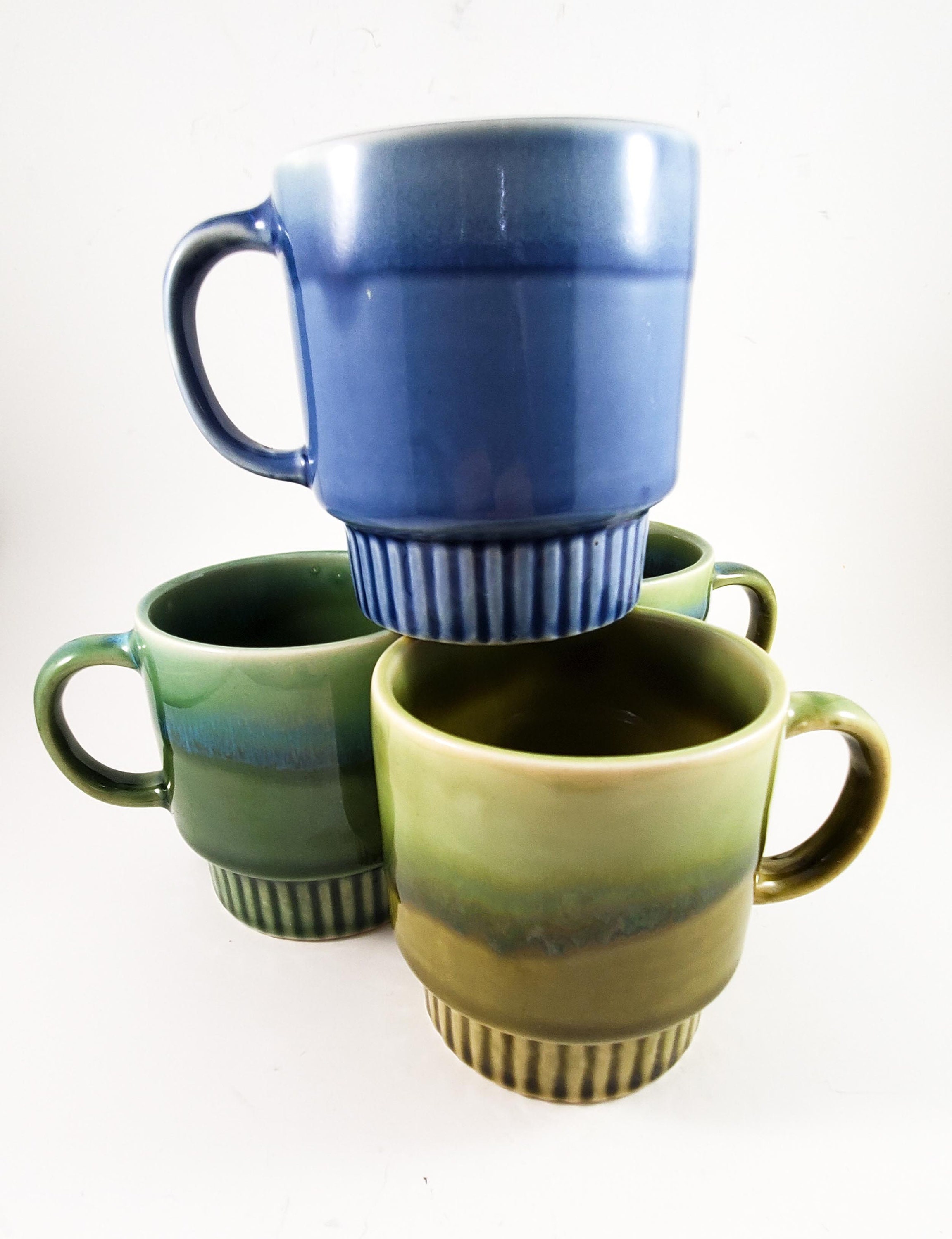 Retro Aesthetic Stackable Printed Ceramic Mug