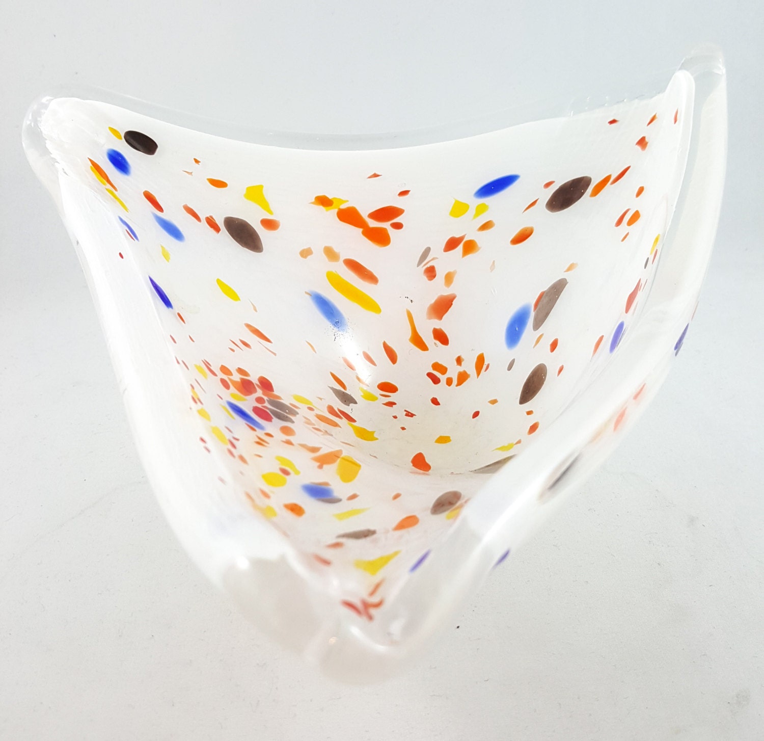 New Price Murano Cased Glass Confetti Bowl
