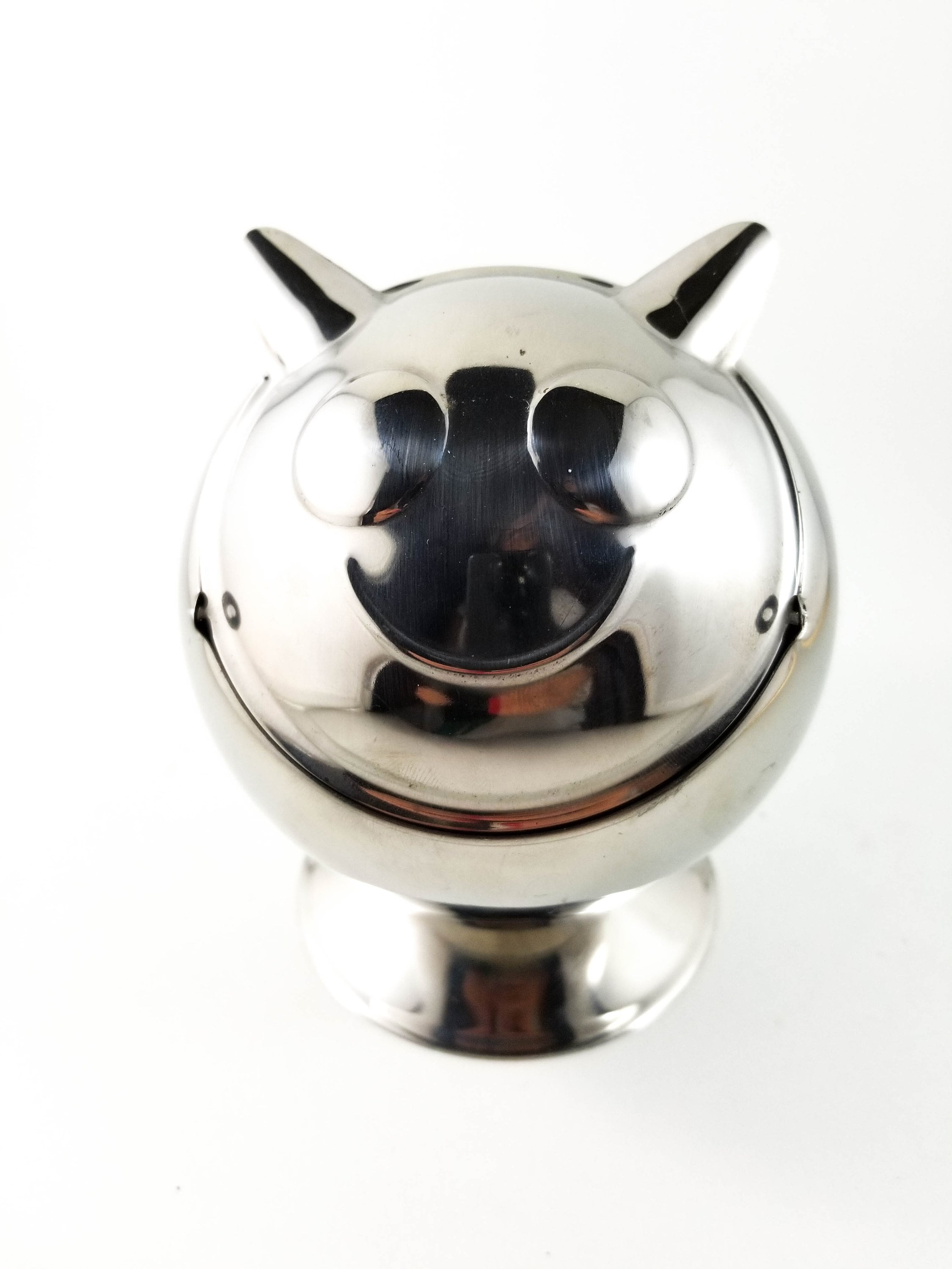 Original Retro Round Sugar Bowl with Hinged Cat Face lid