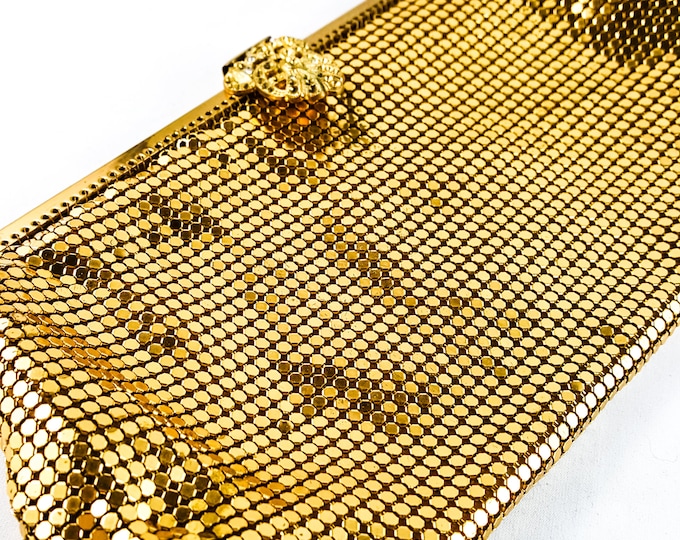 Vintage 1950's Gold MESH evening Bag