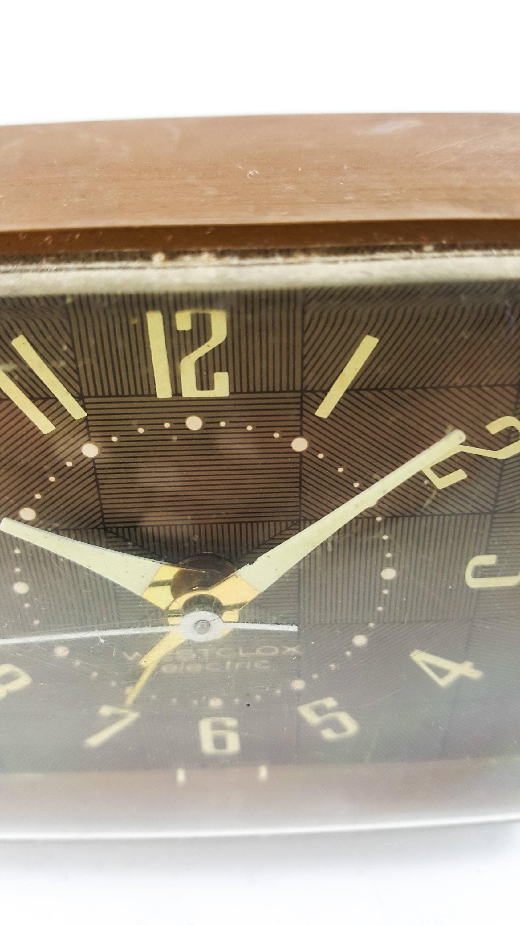 Vintage Westclox Faux Wood Electric Alarm Clock