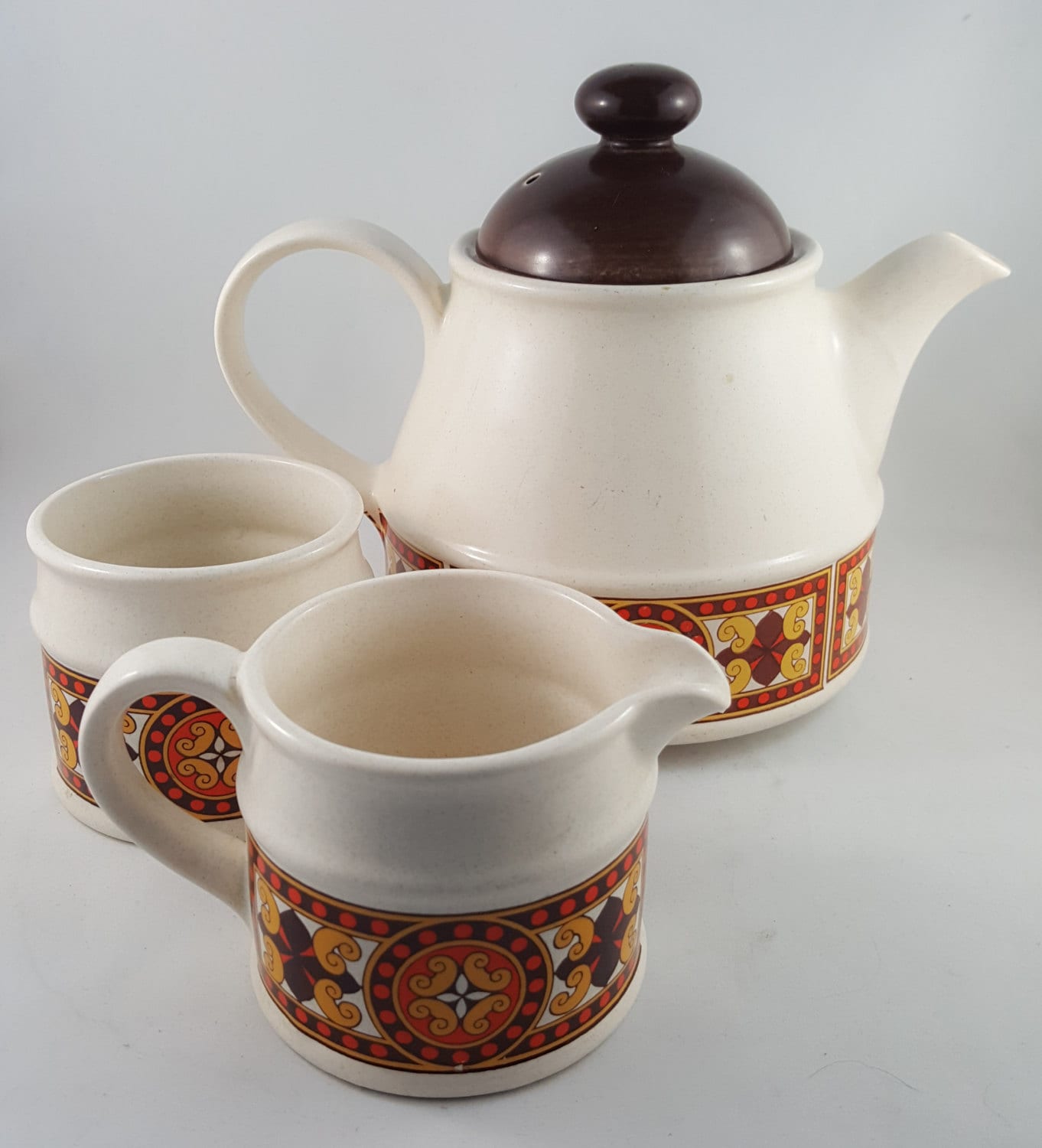 MId Century Sadler TeaPot and Cream and Sugar Set
