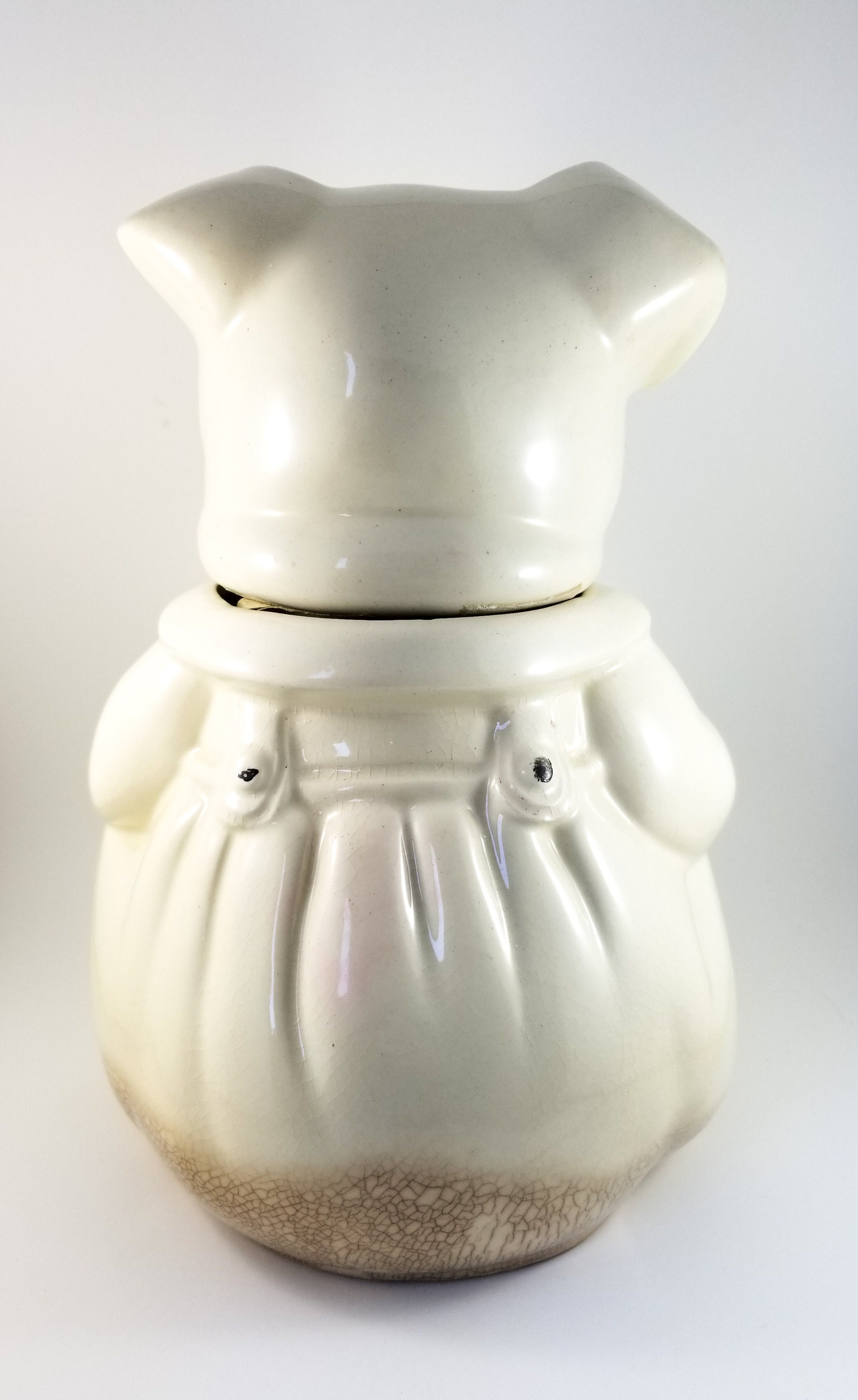 American Bisque Cookie/Biscuit Jar Happy Smiling Pig