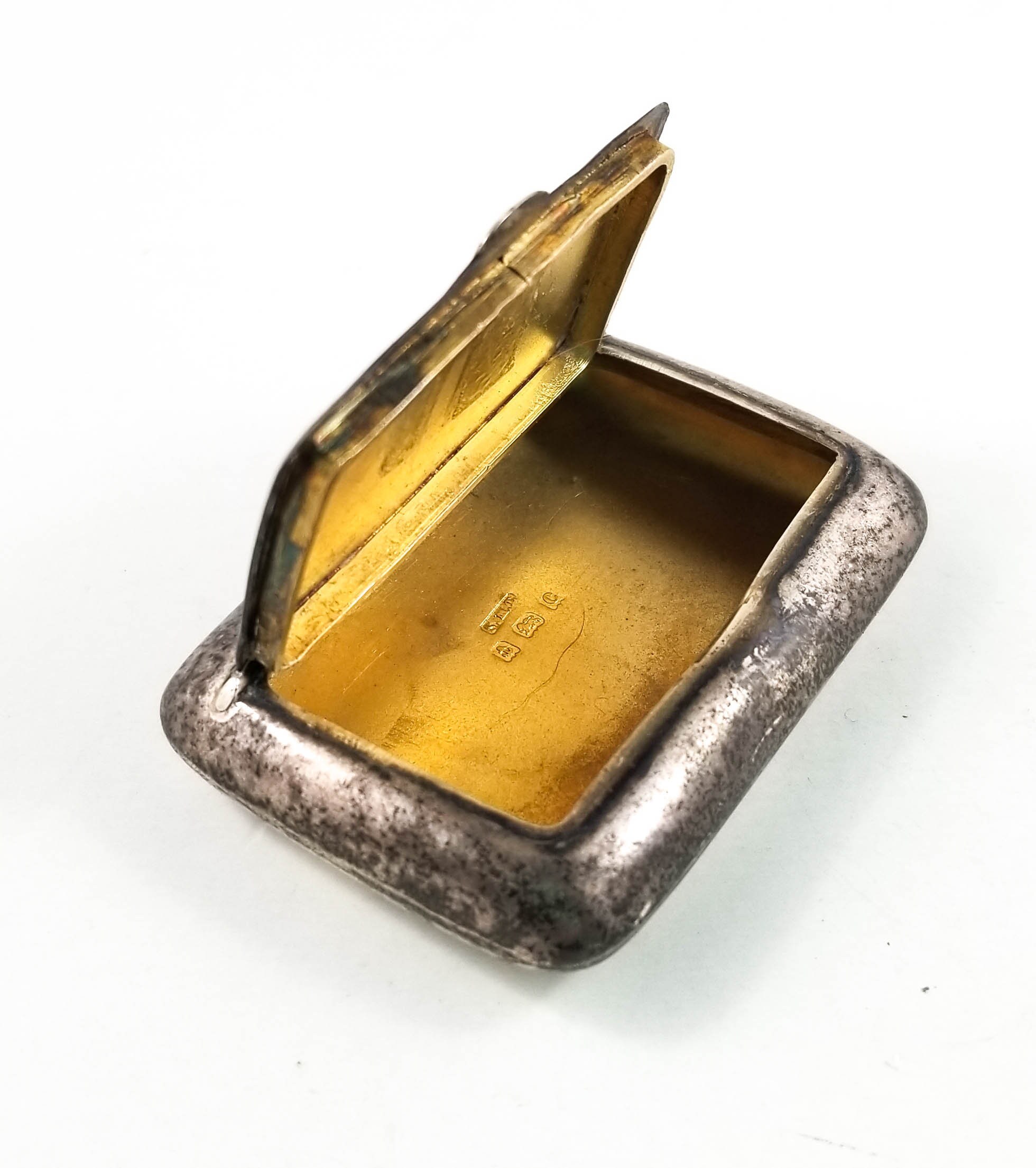 Solid Serling Silver Snuff Box Vintage Sterling Silver Snuff Box