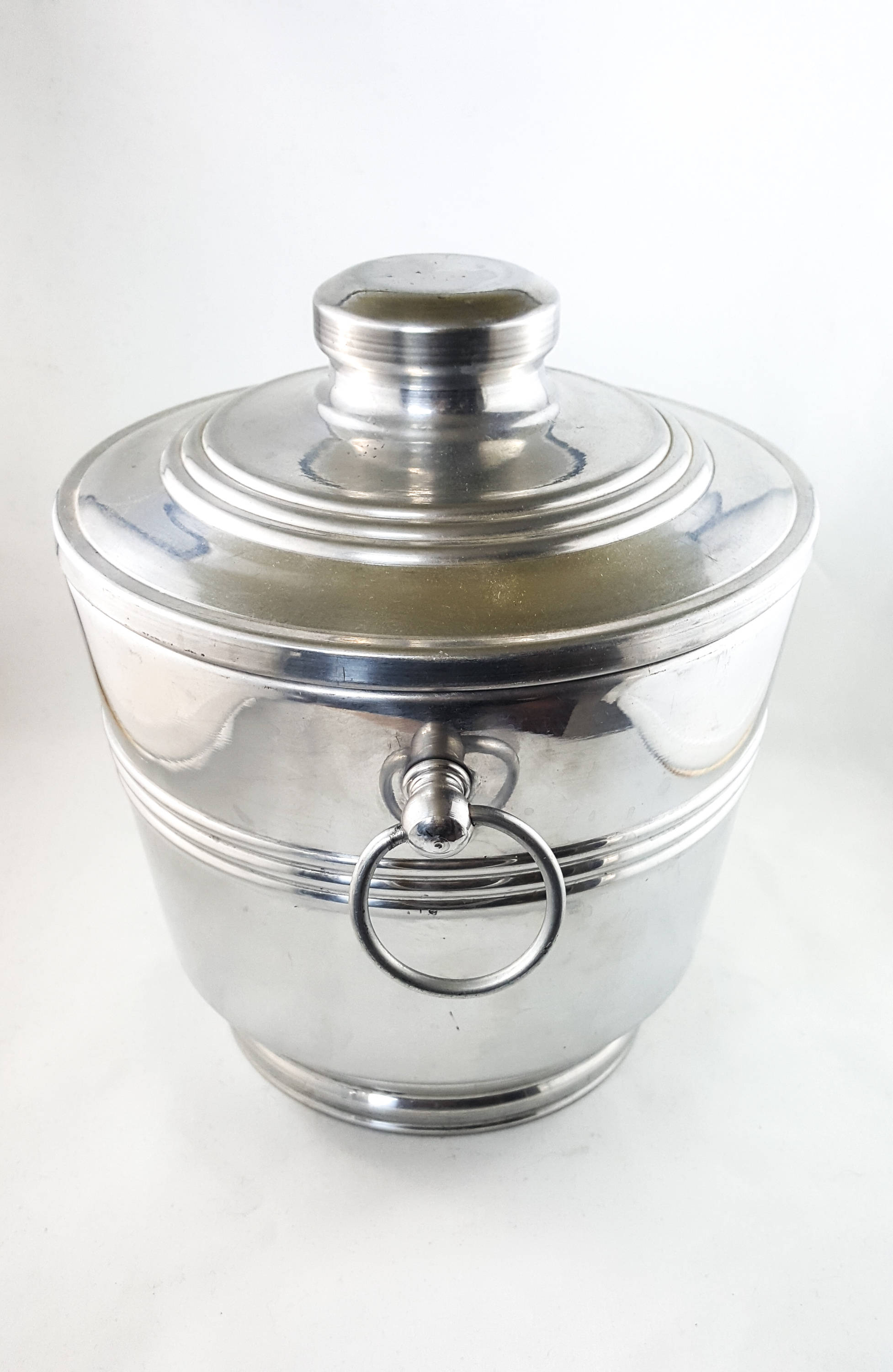 Midcentury Italian Aluminum Ice Bucket