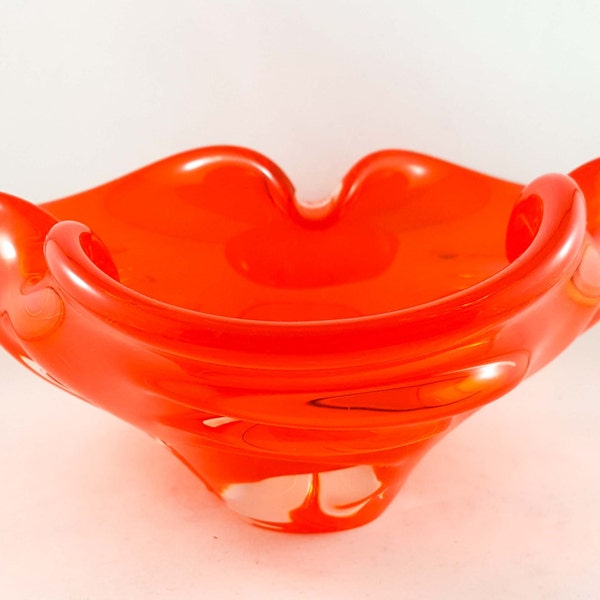Luscious Red Murano Art Glass Bowl