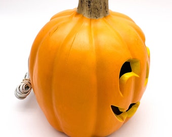 ヴィンテージ ブロモールド 電気で点灯するジャック・オー・ランタン