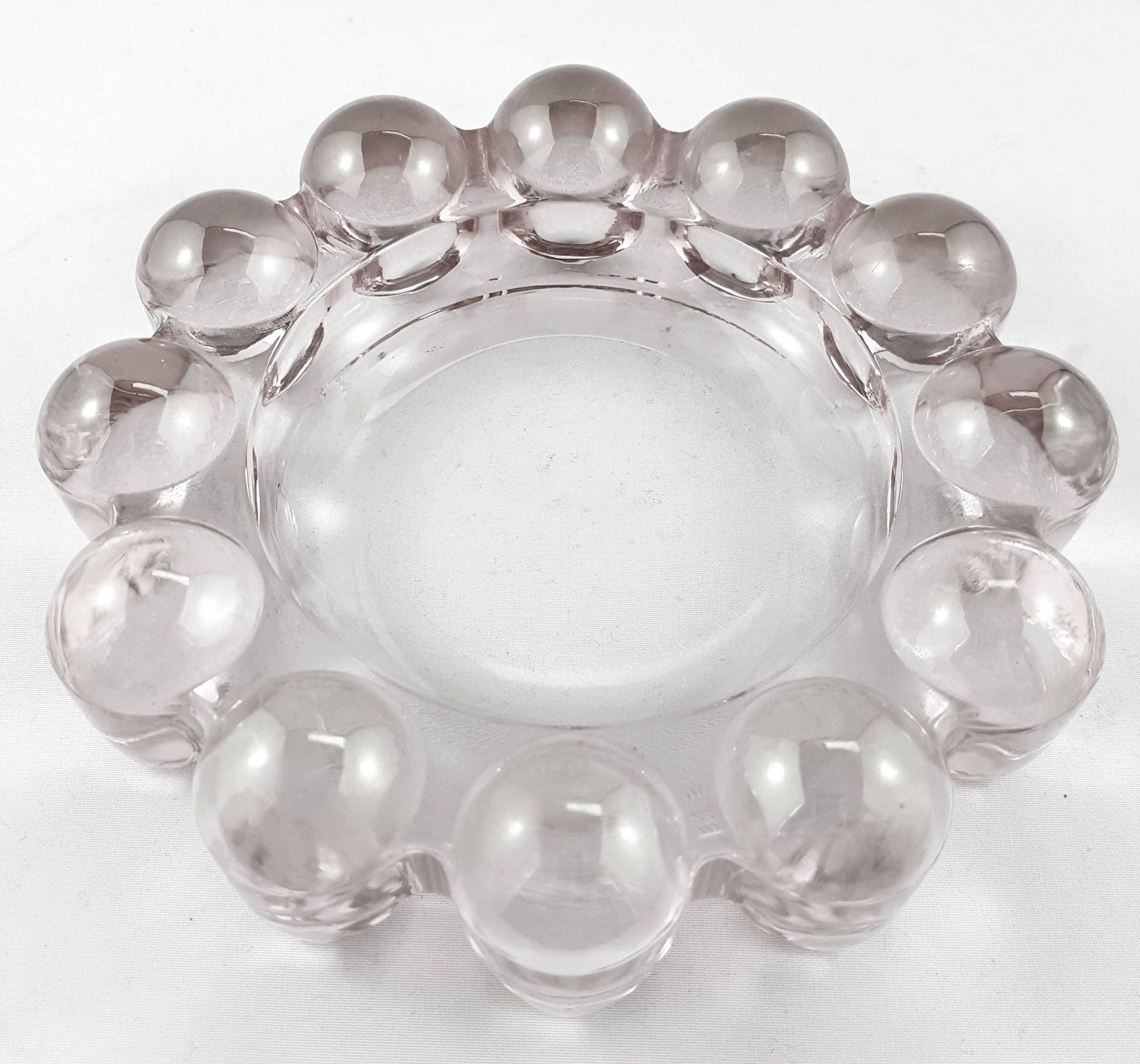 Clear Mid Century Anchor Hocking NOVA Boopie Bubble Ashtray