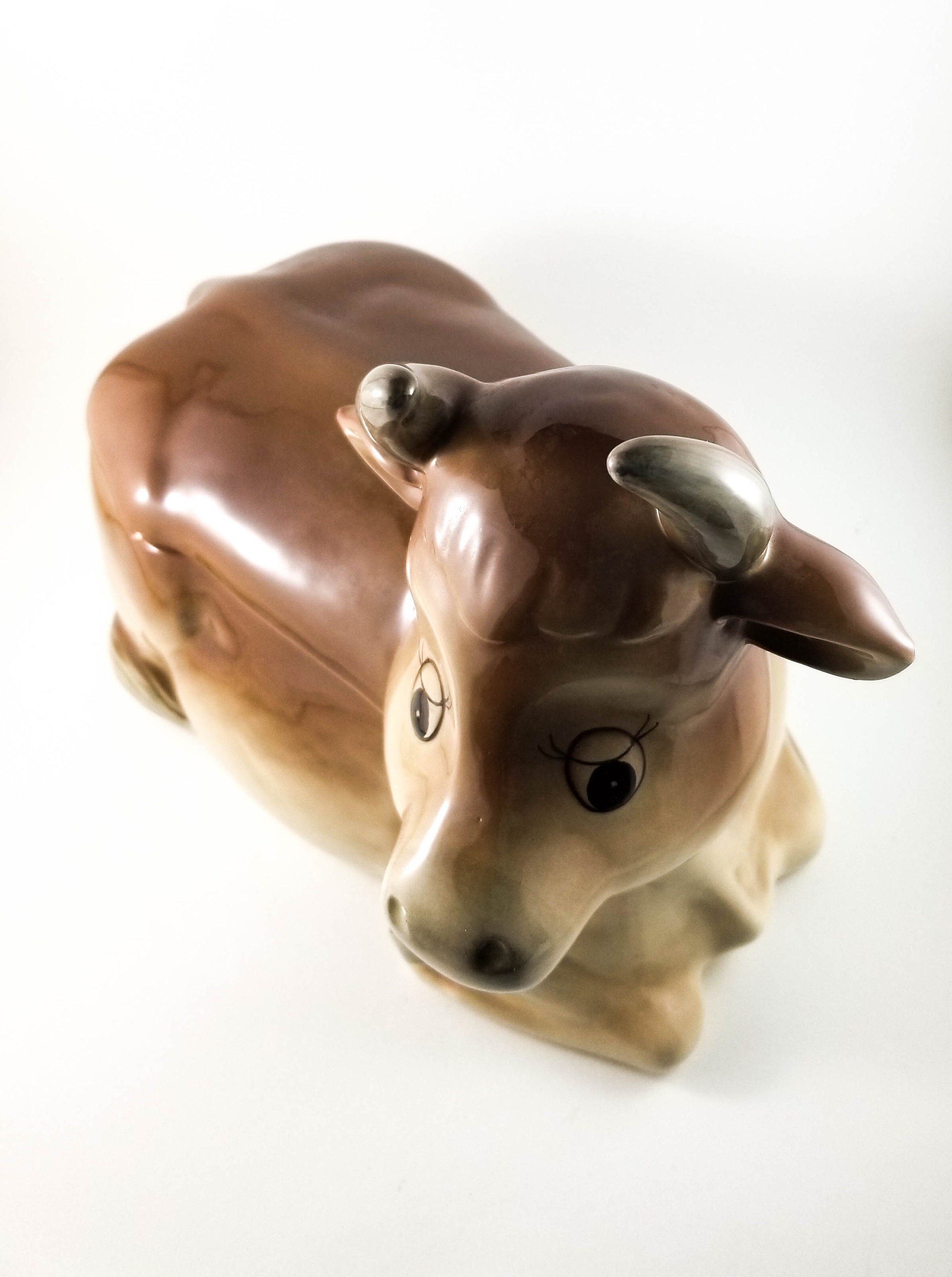 Vintage Otagiri Lidded Ceramic Cow/Bull Cookie Jar, Container, Extra