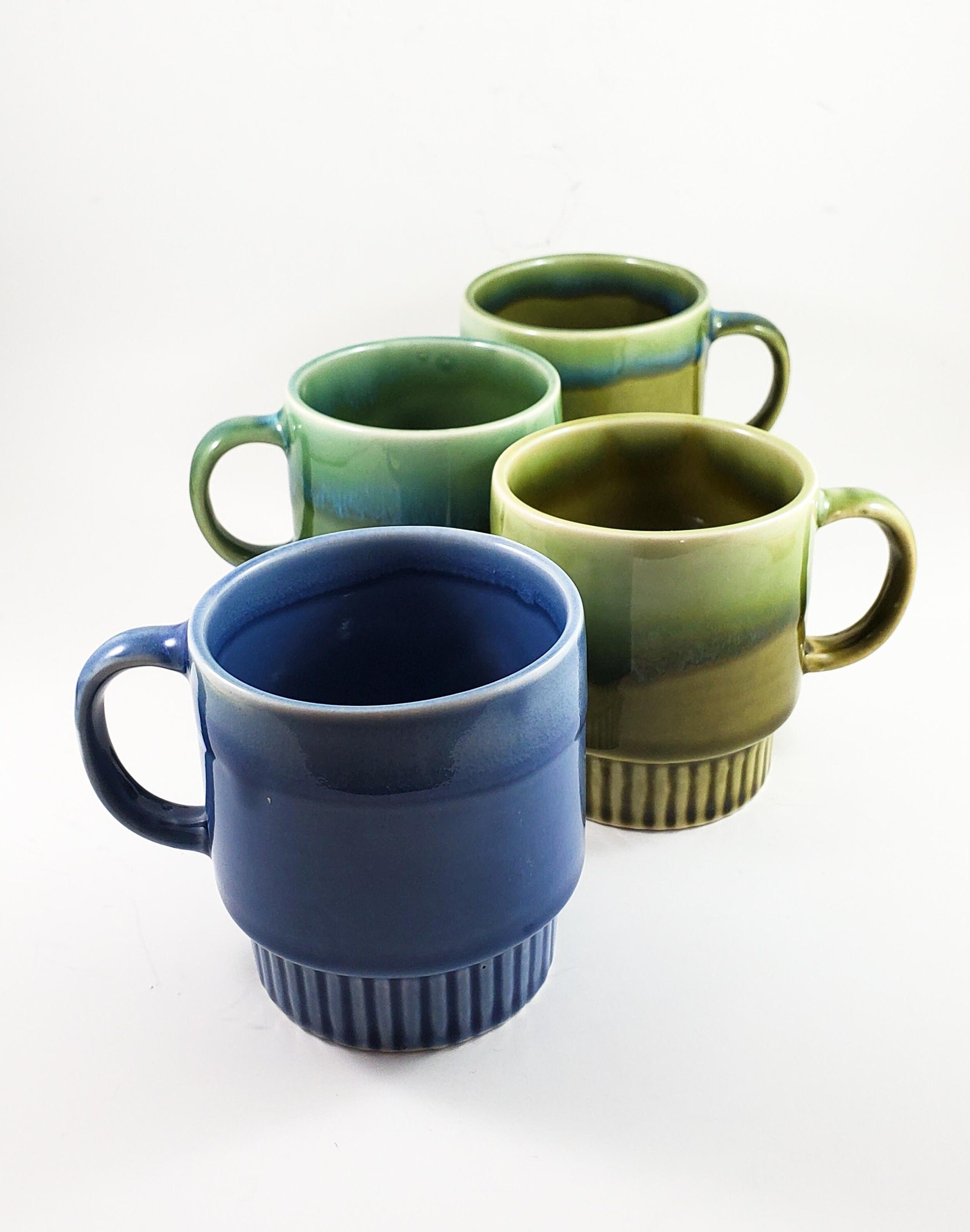 Retro Aesthetic Stackable Printed Ceramic Mug