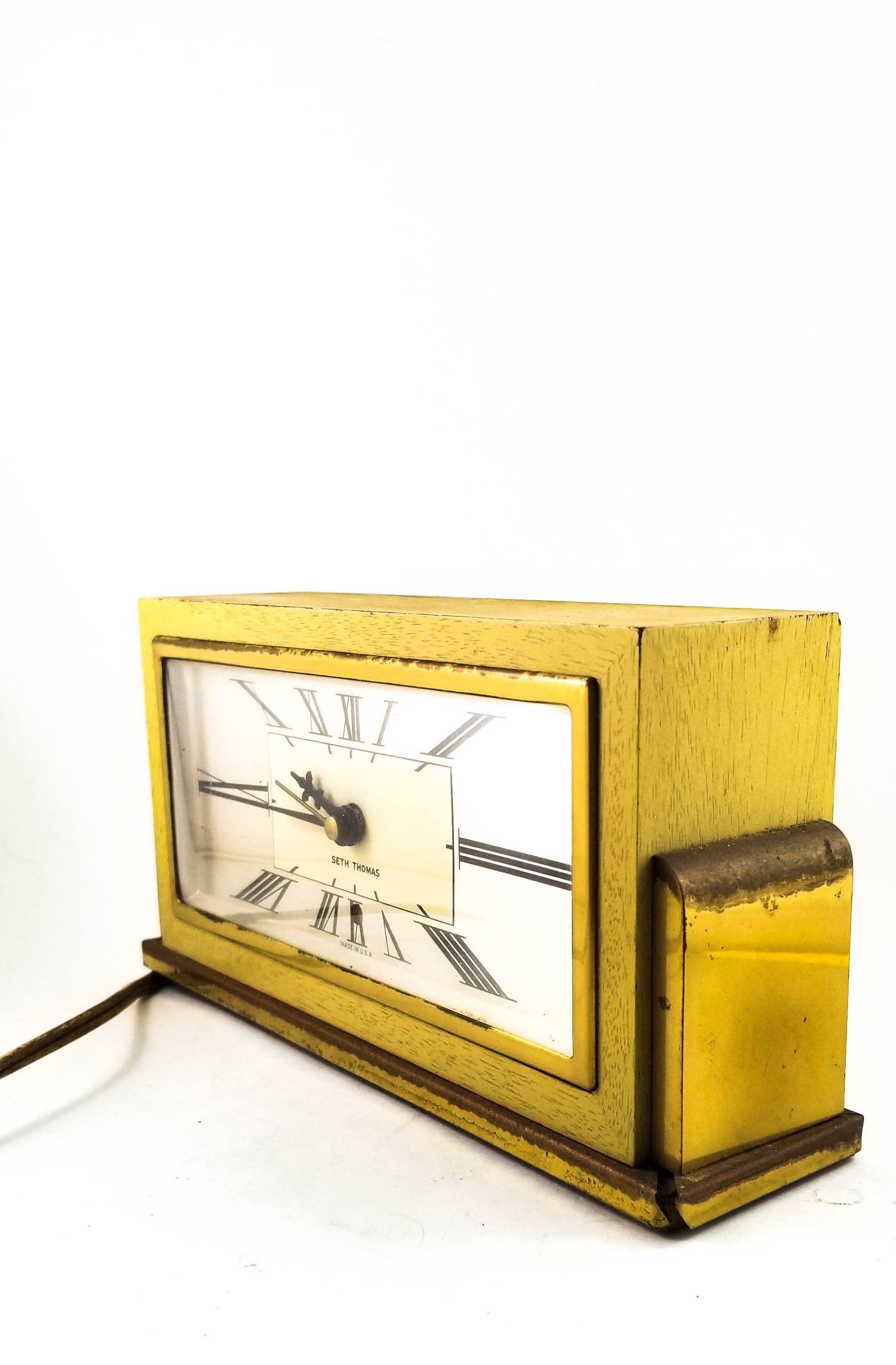 Iconic Seth Thomas 1930 S Art Deco Electric Alarm Desk Clock In