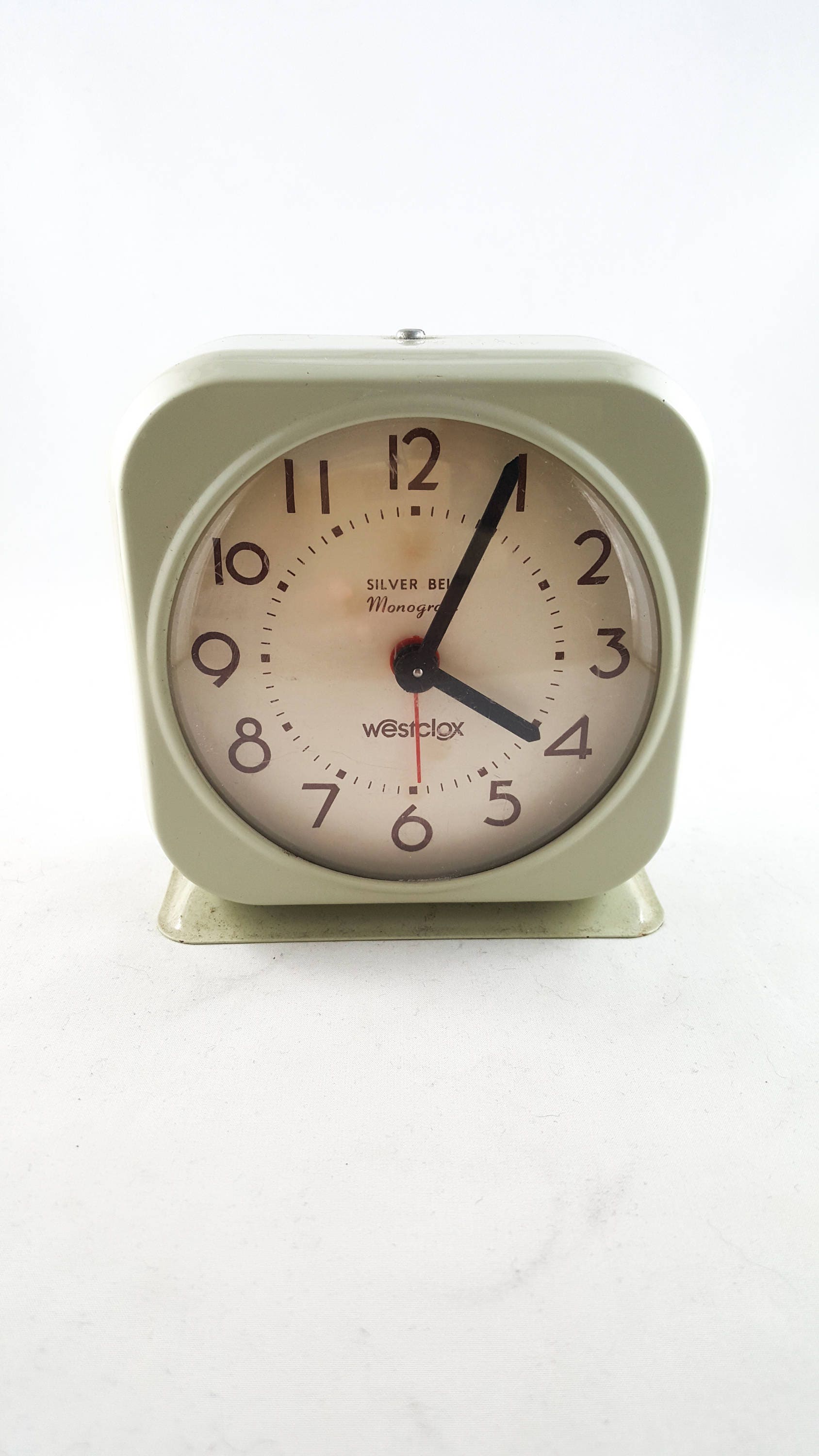 Westclox Monogram Silver Bell Alarm Clock