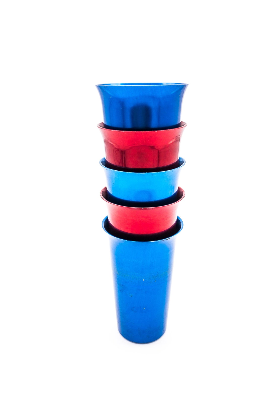 Shiny Colorful Anodized Aluminum Multi-colored Tumblers Set of 5 - Etsy