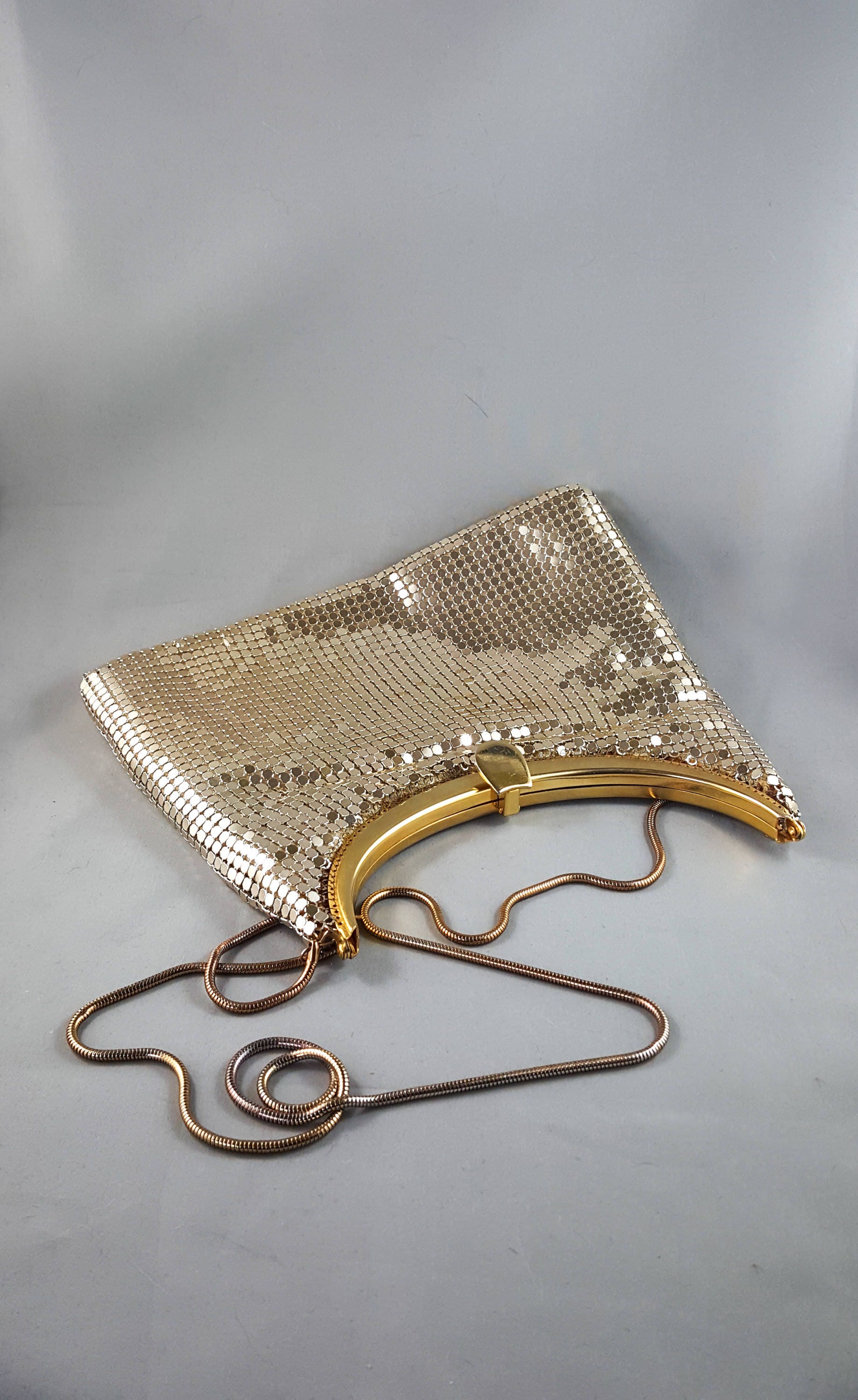 Magnificent Vintage 1950's Gold MESH evening Bag/Purse
