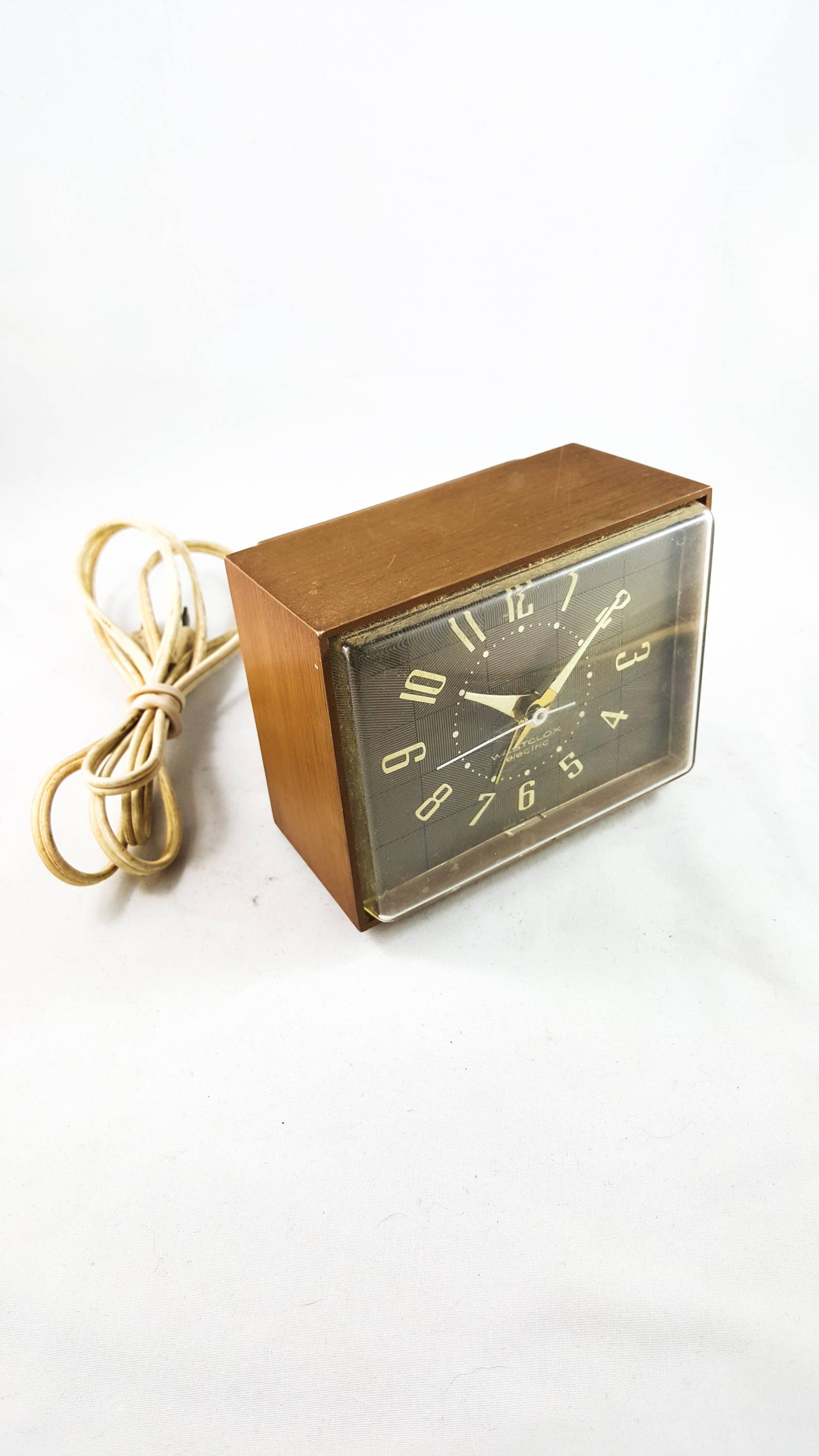 Vintage Westclox Faux Wood Electric Alarm Clock
