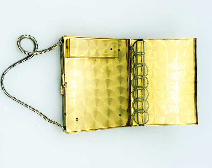 Gorgeous Gold Brass Double Sided Make-up and Cigarette Purse