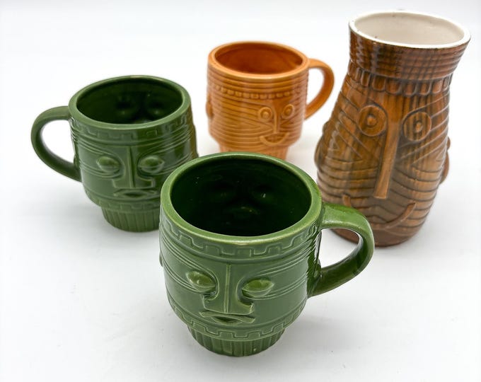 Very cool Ceramic Tiki Glasses mugs
