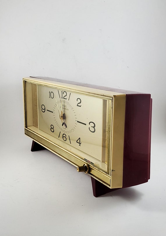 Seiko Table Top Melodic Alarm Clock With Plastic and Bakelite Body