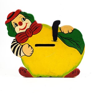 Folk Art Hand Hand Made and Painted Bank