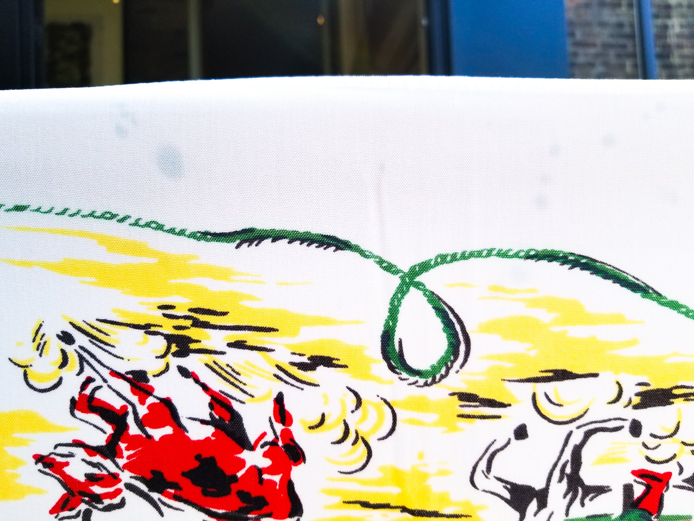 1950's Country Cowboy Square Cotton Tablecloth Calgary Stampede Rodeo Motif