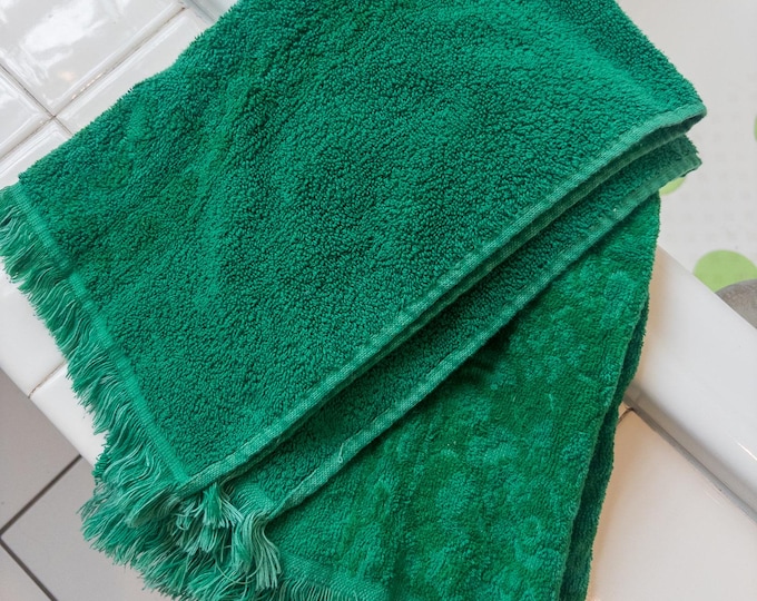 Vintage Cotton Emerald Green Caldwell Guest Towels