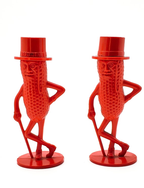 Mr. Peanut Plastic Salt and Pepper Shakers N Bright Red - Etsy