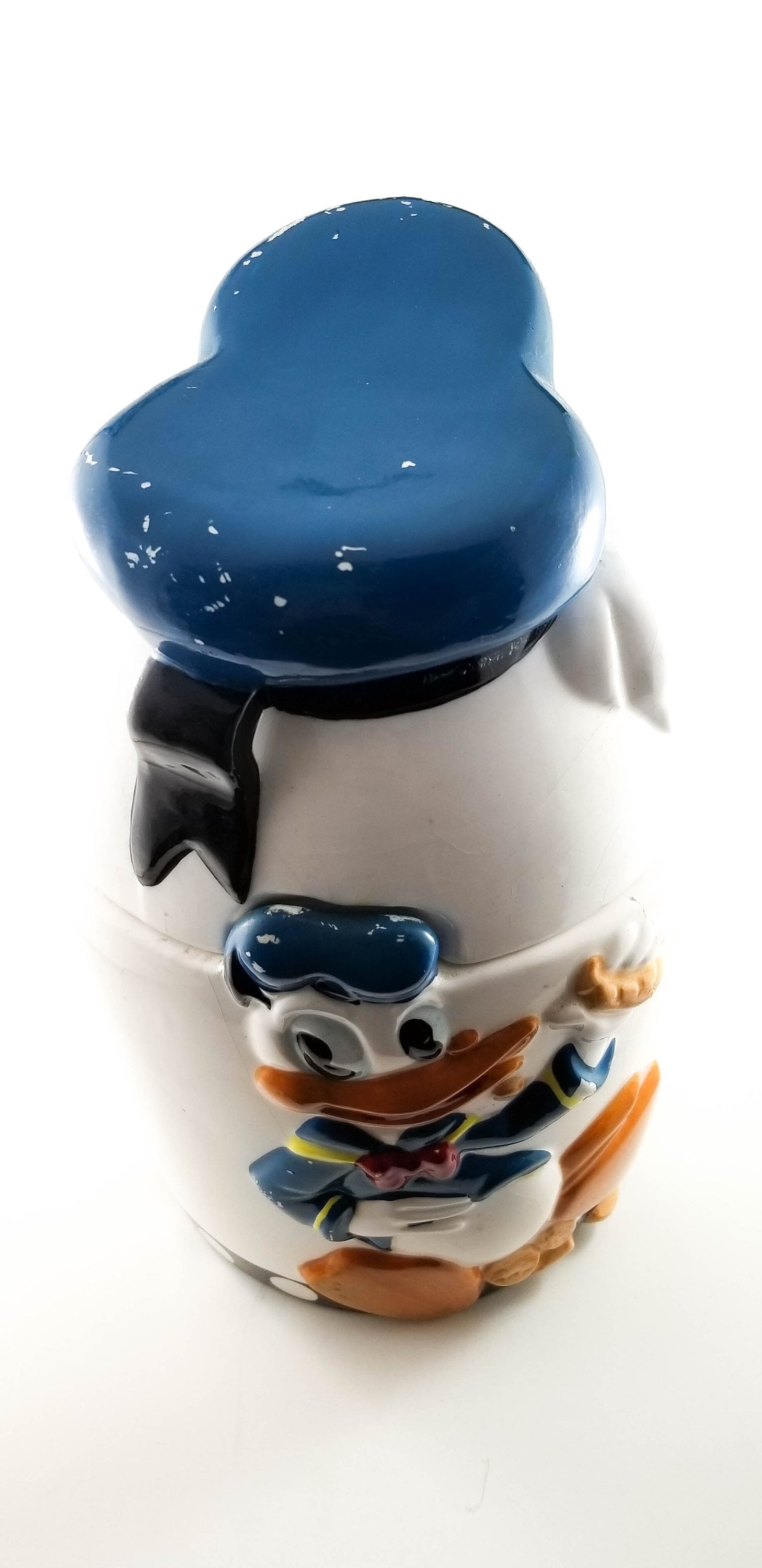 Extra Large American Bisque Cookie/Biscuit Vintage Donald Duck Danaware
