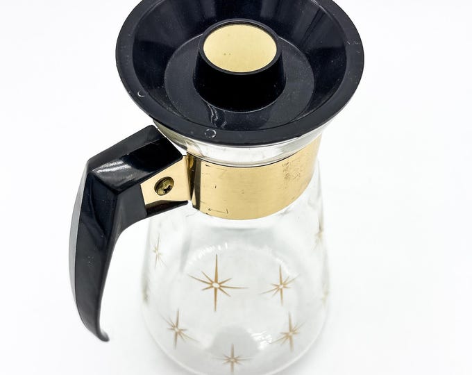 Vintage Pyrex Coffee Carafe with Starburst design