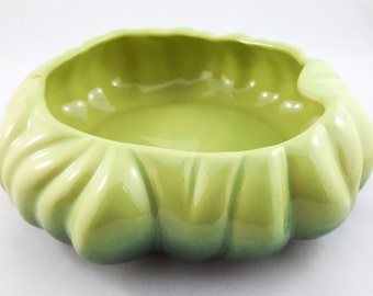 Green Scalloped Ombre Table Top Planter