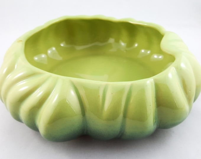 Green Scalloped Ombre Table Top Planter