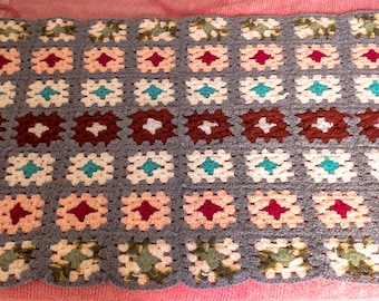 Sweet Crib Quilt Crochet Blanket, Granny Square Bedspread Throw, Afghan Motifs Blanket, Tv Blanket,Boho Style Blanket, Vintage Blanket