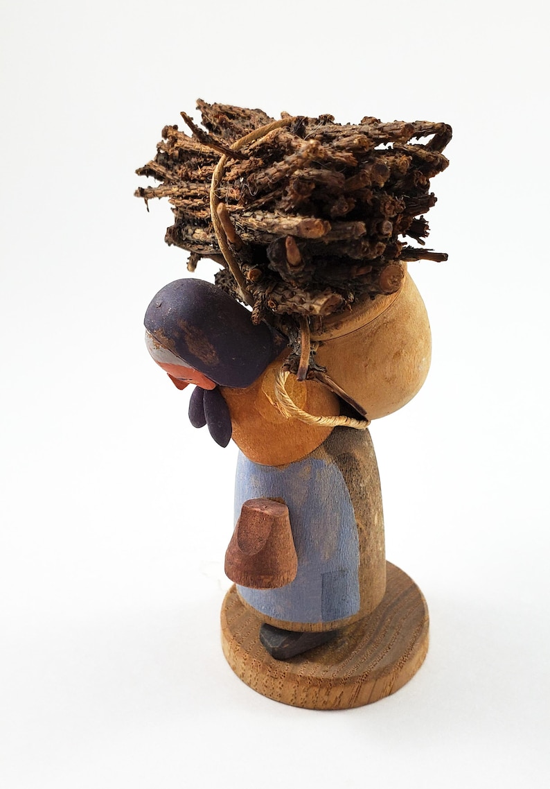 Sculpture Sur Bois Vintage Artisanale - Art Folklorique Du Pérou - Pièce Unique