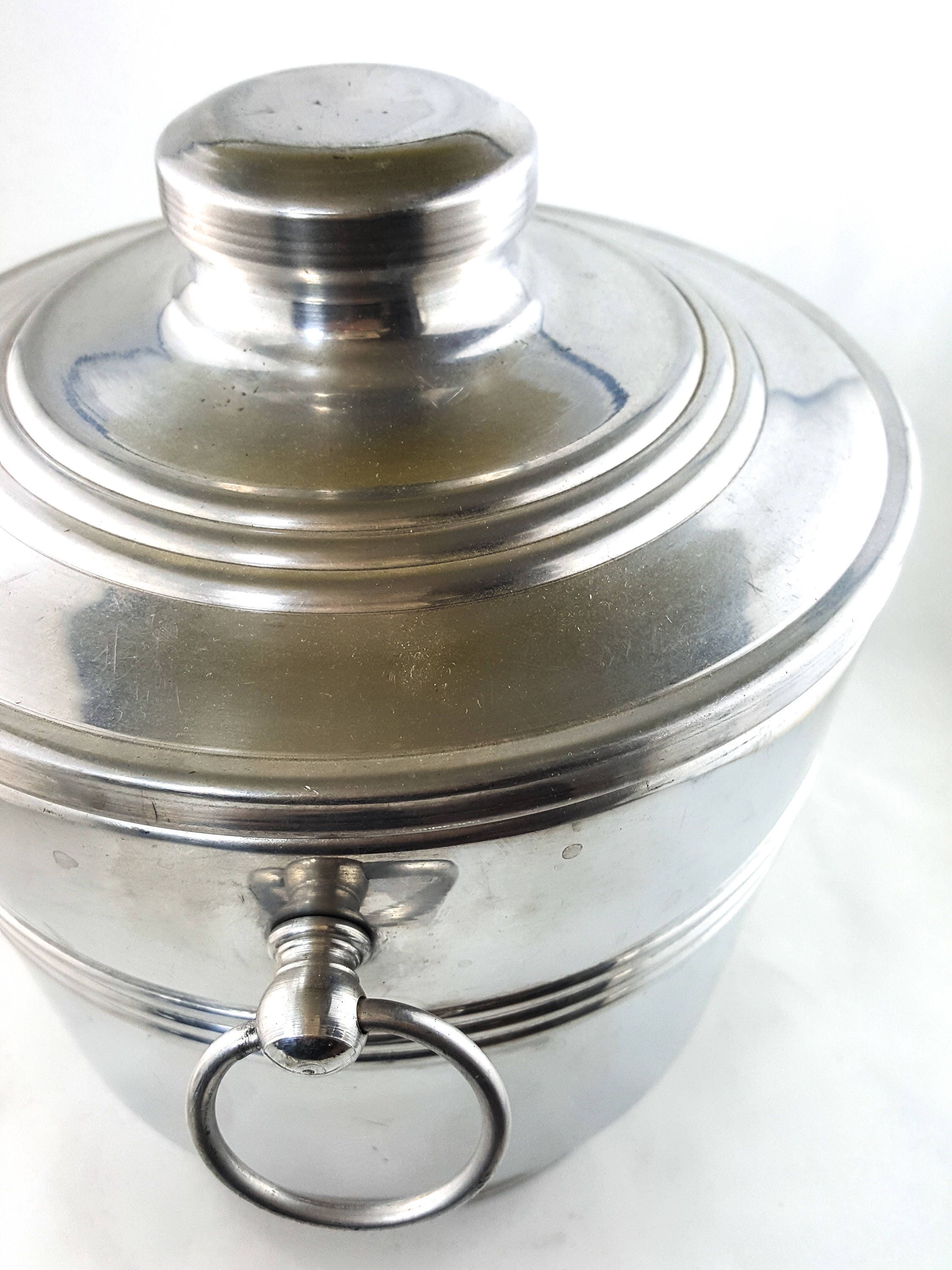 Midcentury Italian Aluminum Ice Bucket