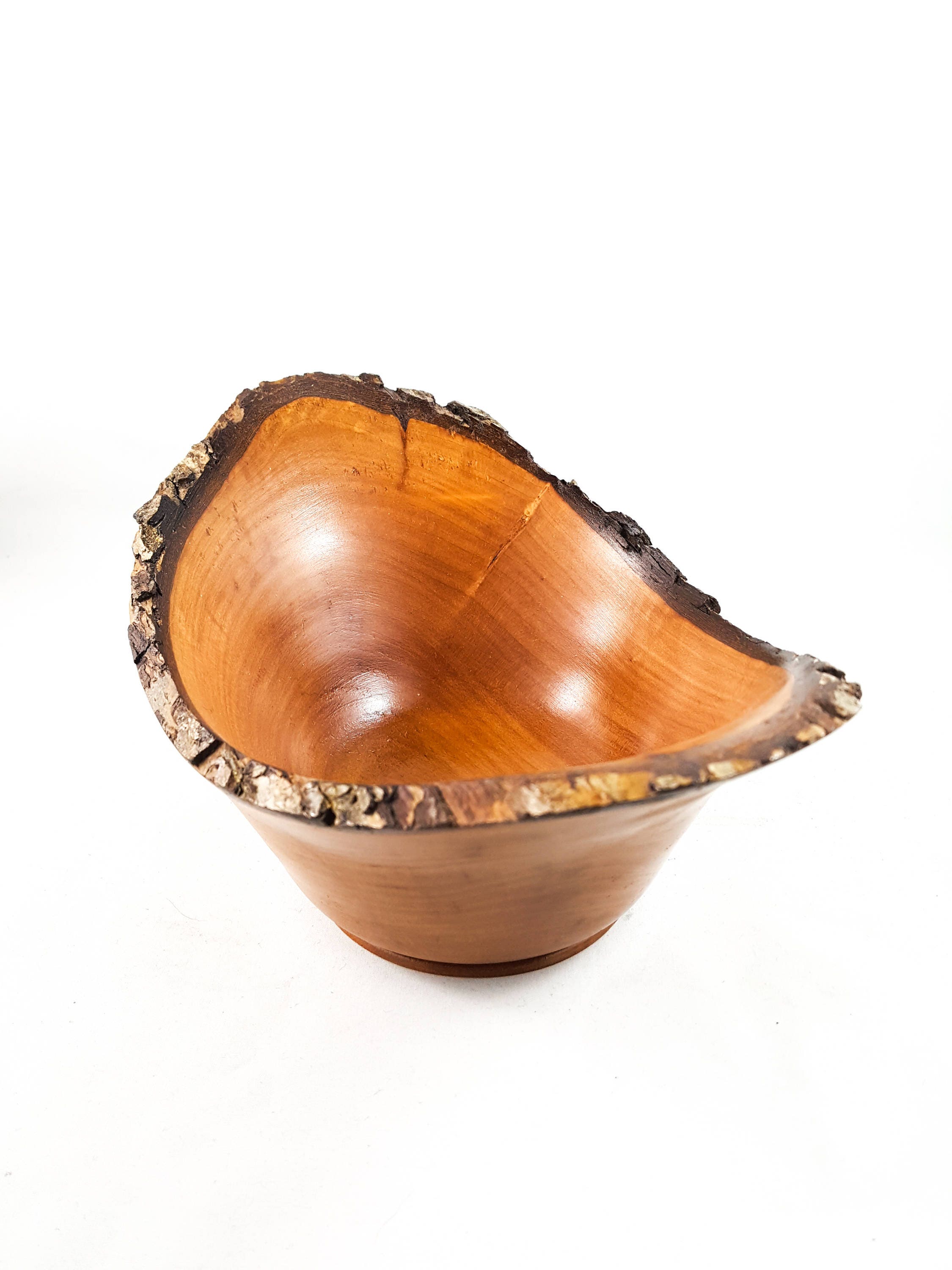 Beautiful Raw Edge Wood Bowl Natural Edge Pear Wood