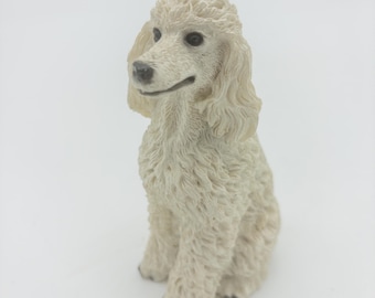 Fantastic Grey Spaghetti dog 1950's Porcelain with red tongue Poised