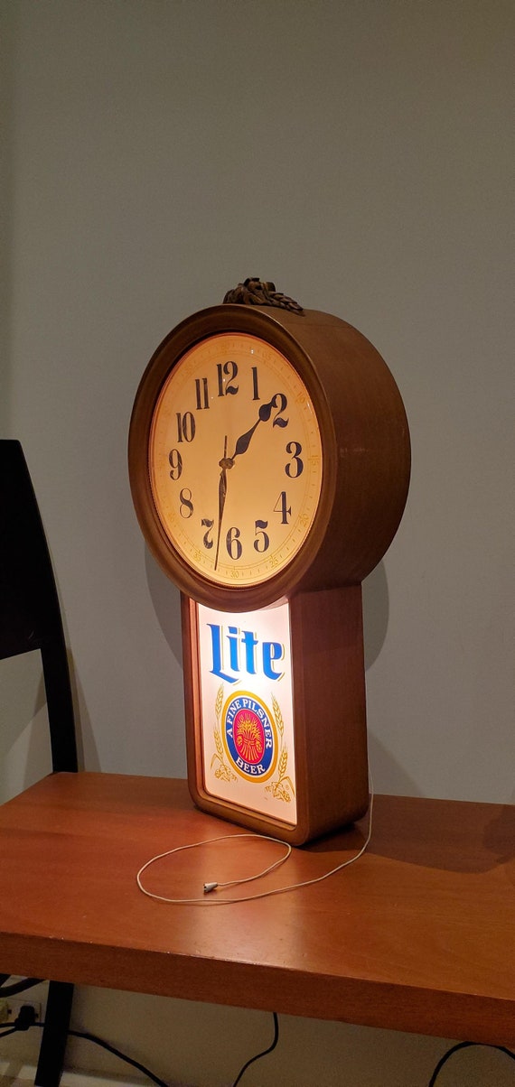 Fabulous Miller LITE Wall Clock. Lights UP Etsy
