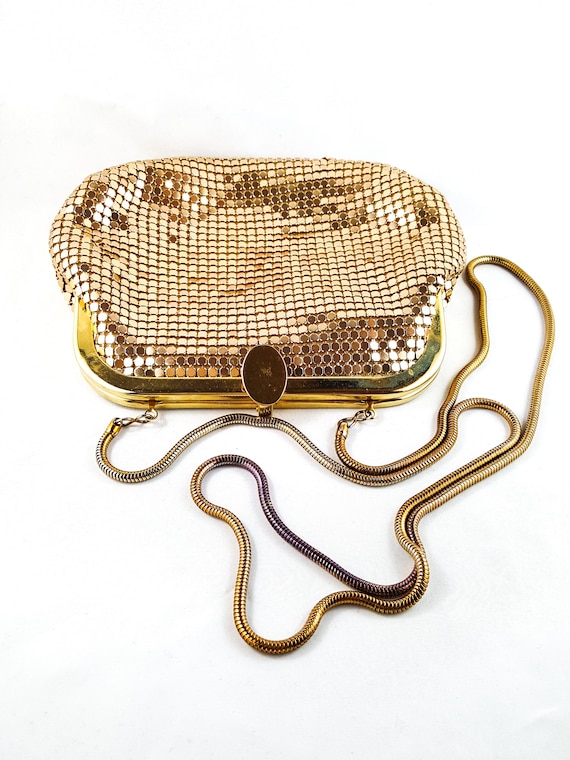 Magnificent Vintage 1950's Gold MESH evening Bag