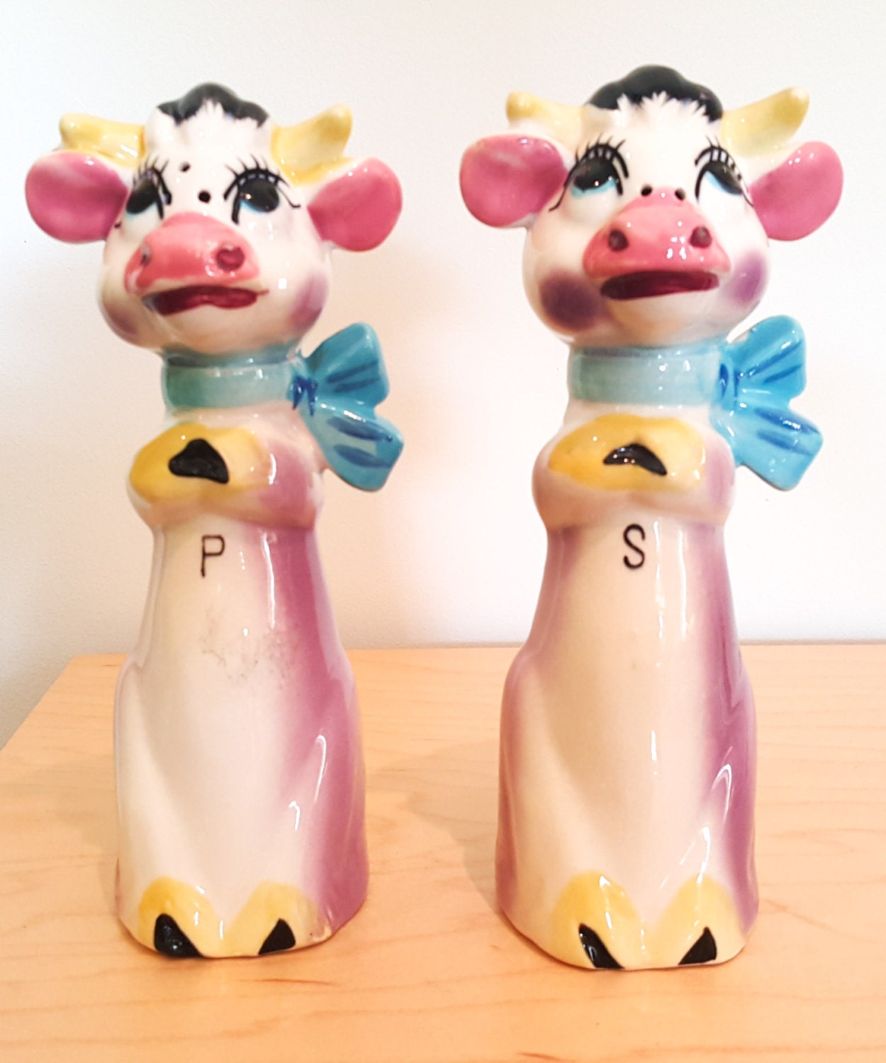 Tall Cow Salt and Pepper Shakers