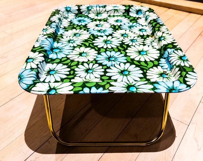 MOD Flower Power Aluminum Bed/TV Tray 1970's