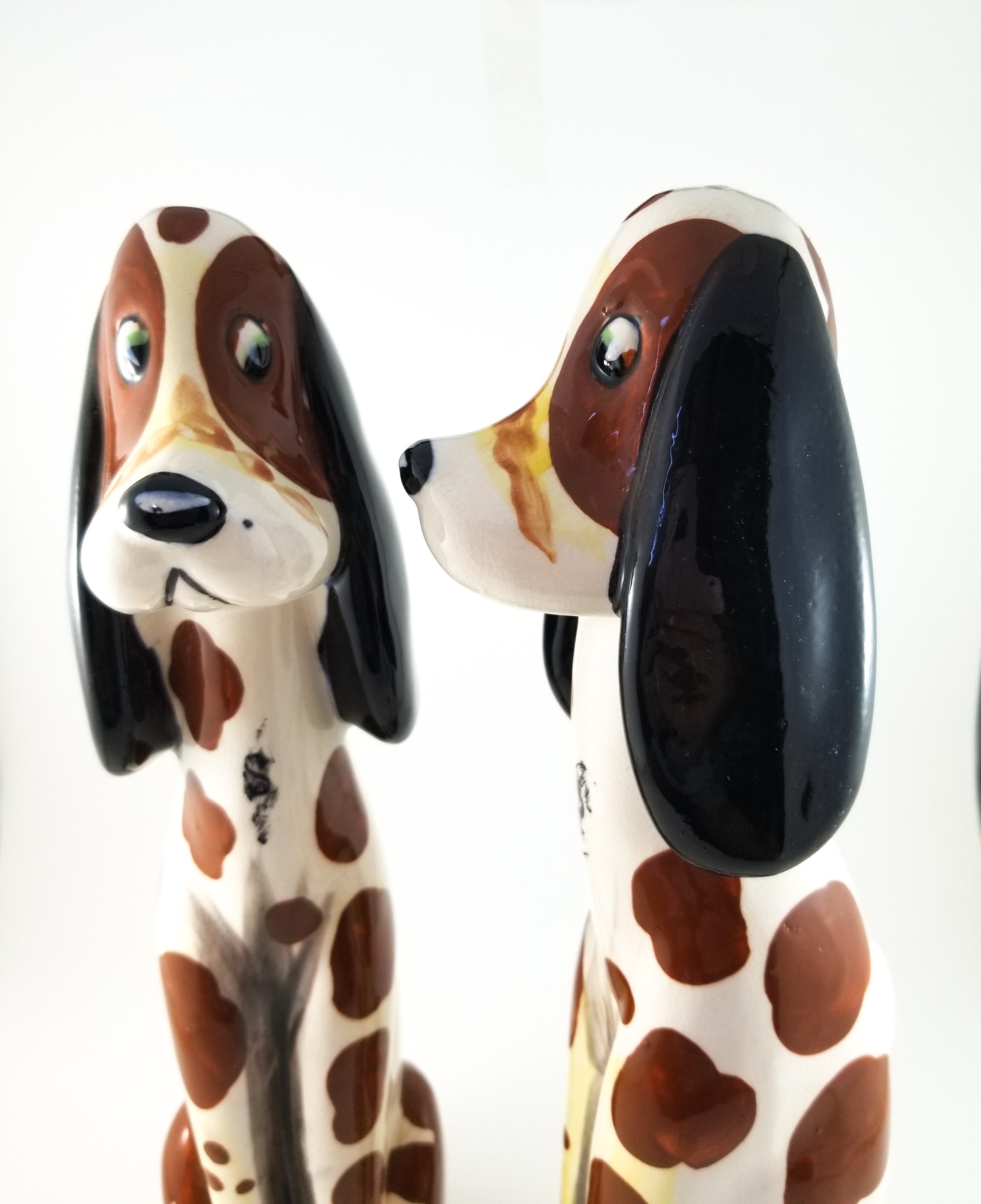 Amazing Extra Large Spotted Dog Salt and Pepper Shakers