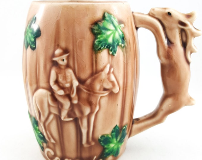 Ceramic Glazed Canada Mountie Mug