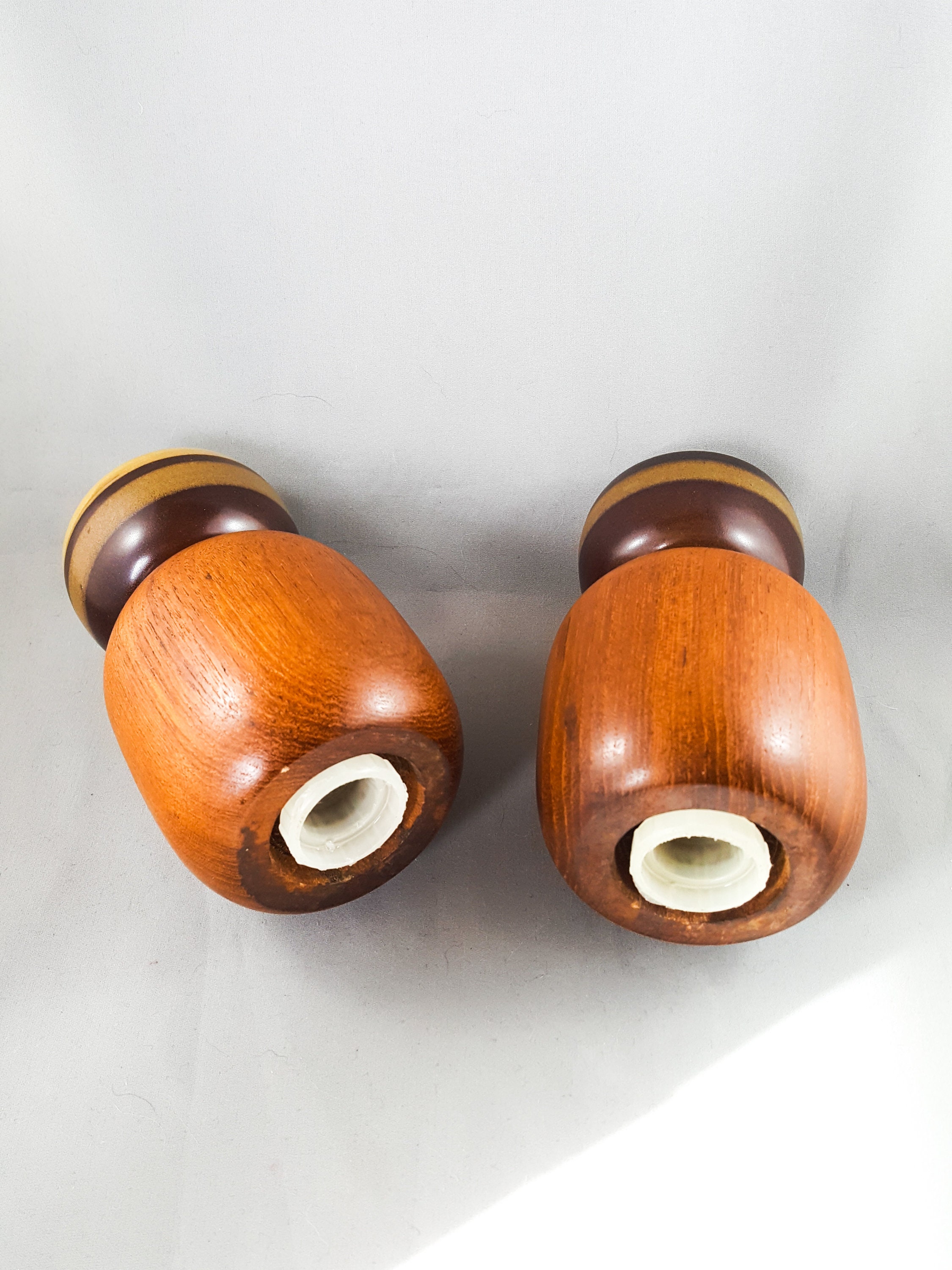 Danish Mid Mod Teak Salt and Pepper Shakers with