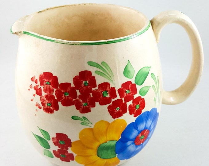 Handpainted Antique Brentleigh English Milk Pitcher