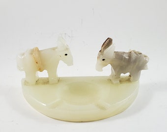 Mexican Onyx Double Donkeys Ashtray