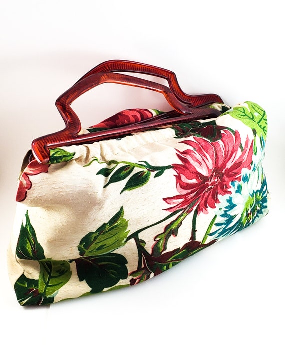 Fabulous Boho Fabric Purse with 1950's Vintage Flo