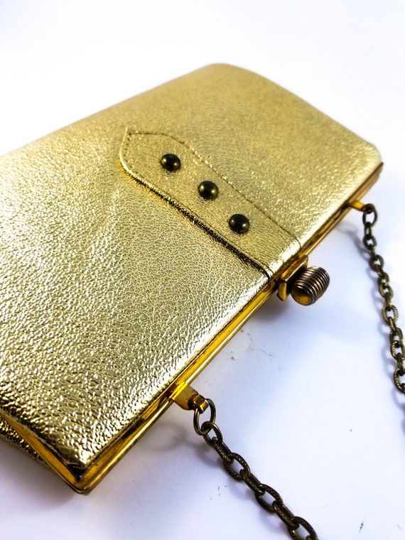 Vintage 1950's Gold lamé evening Bag