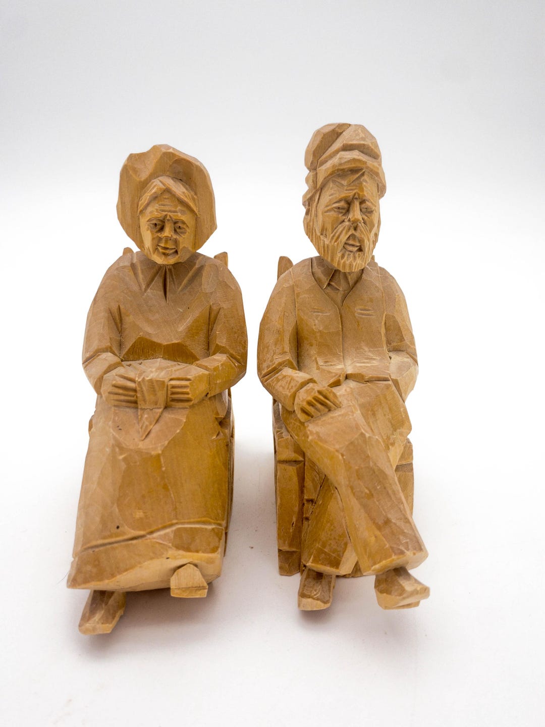 ヴィンテージ オーデット彫刻民俗人形 - カナダの伝統的なケベックの