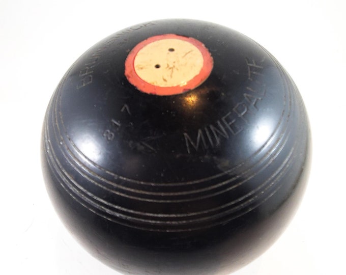 1930's Gorgeous Bocce/Lawn Bowling Ball. Brunswick Mineralite.